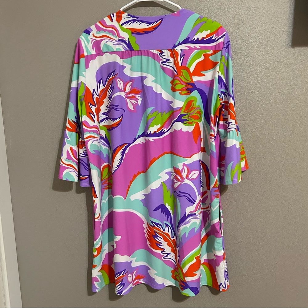 Jude Connally Megan Floral Tunic Shift Dress Women’s Size XL - Picture 8 of 12